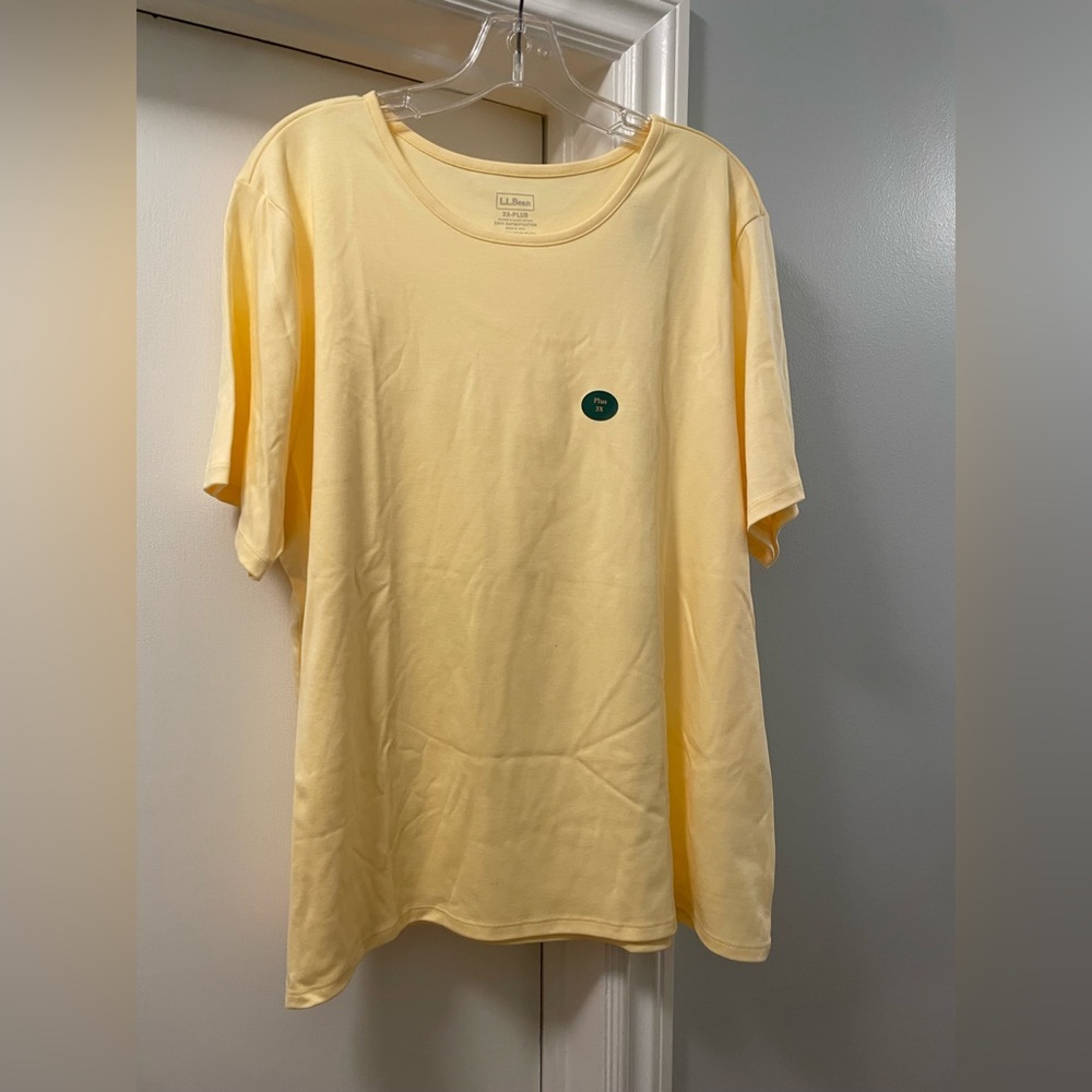 NWT LLBean - Women’s T-Shirt 3X Plus - Color Butter - collar to hem 25.5”